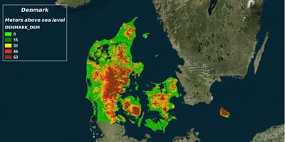 Bản đồ của đan mạch khí hậu 