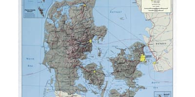 Bản đồ của sân bay ở đan mạch 